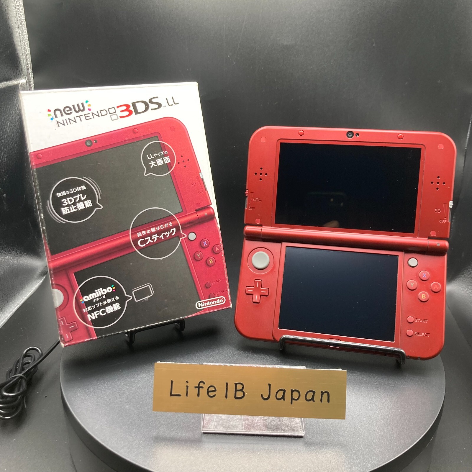 ニンテンドー new 3DS LL メタリックレッド　中古　動作確認済　充電器付き　スターフォックス643DSおまけ 1円～ 美品]Newニンテンドー3DSLL メタリックレッド Newニンテンドー3DSLL