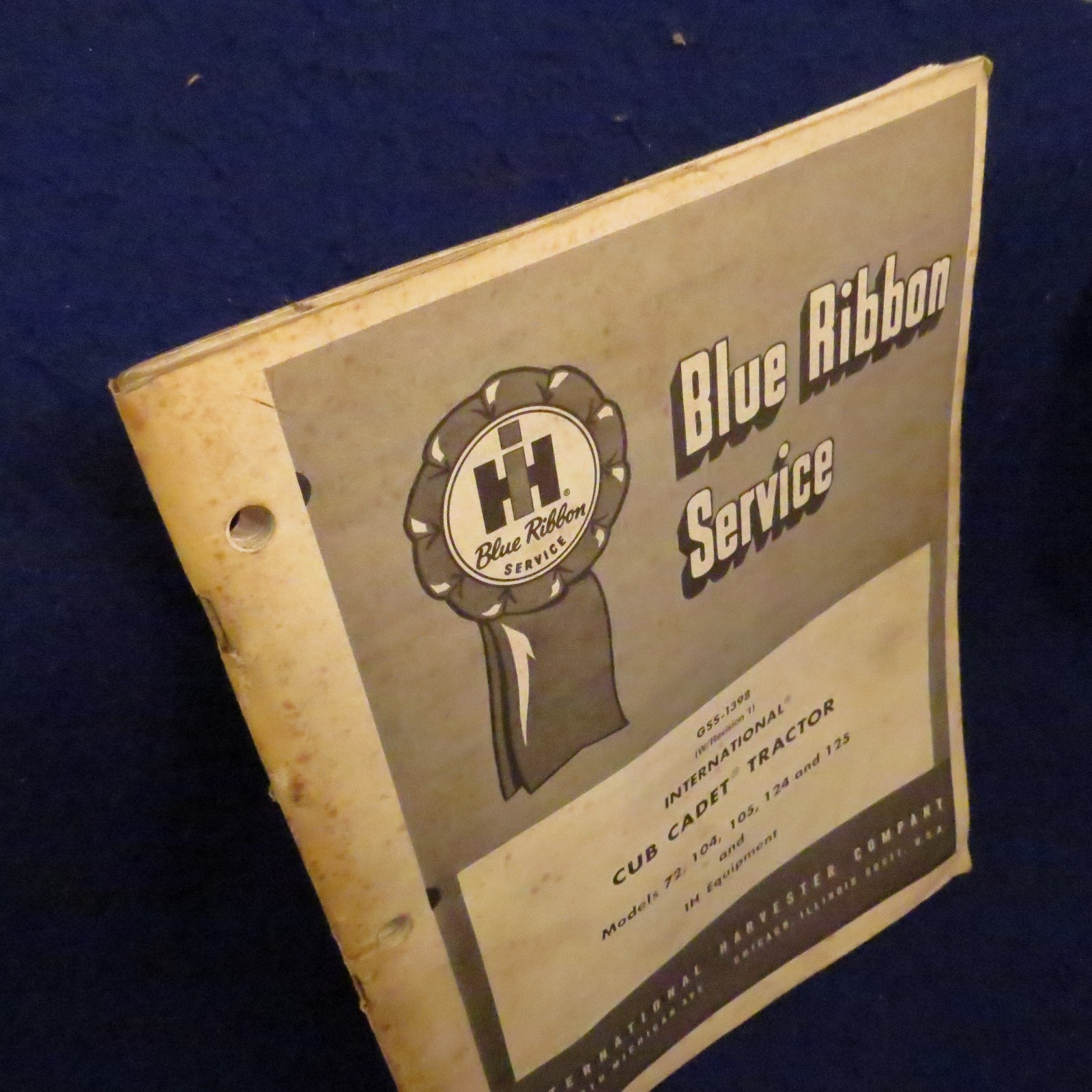 IH International Harvester Cub Cadet Tractor Mod 72 104 105 124 125 Service Man