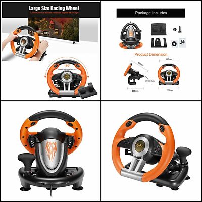 Volante De Carreras De Juego Racing Wheel for Xbox One PS4 PS 3 Gaming Wheel