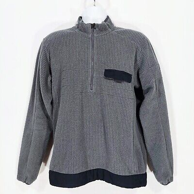 RAPHA Explore Technical Pullover Fleece 1/4 Zip Sweater Grey/Black Mens. Sz L.
