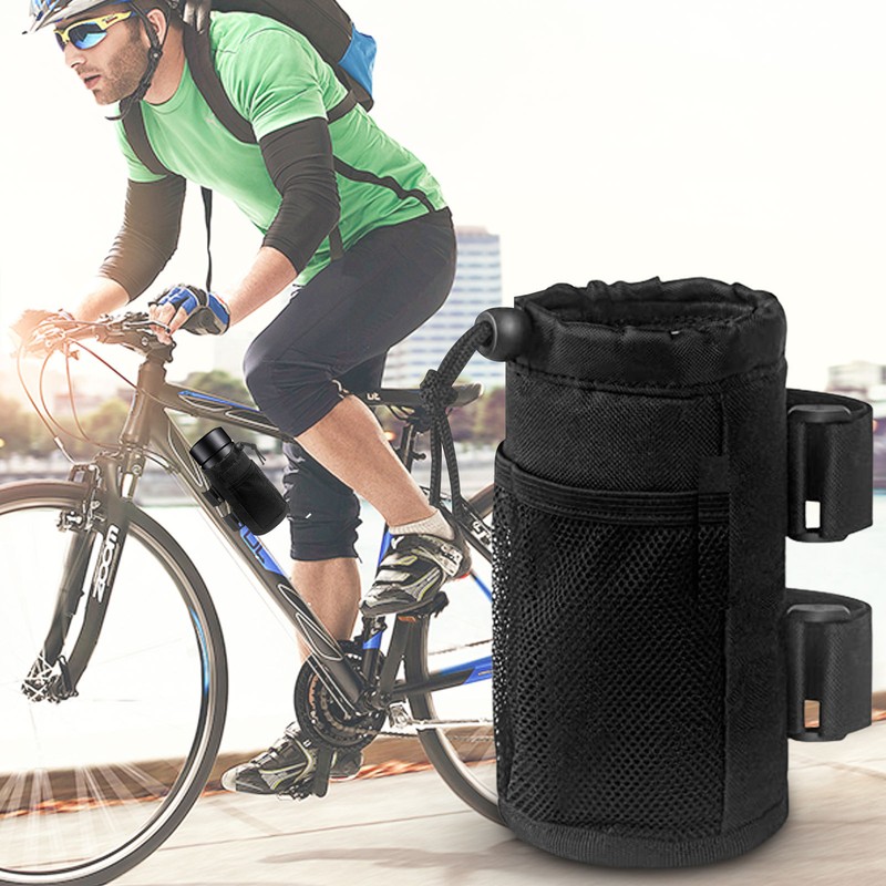 1pcs Bicycle Water Bottle Holder Bag Bike Handlebar Cup Drink Holder Stem Bag