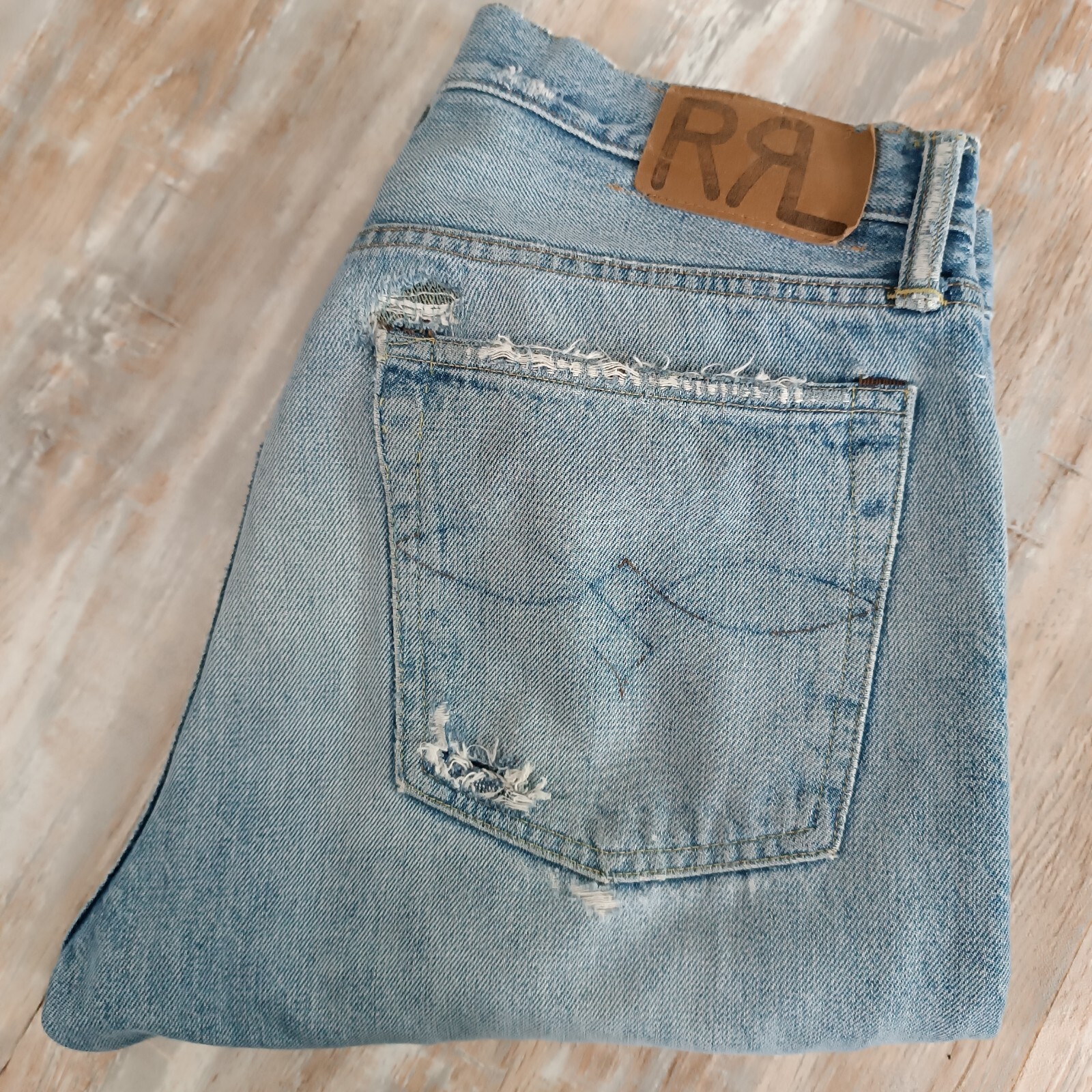 Ralph Lauren RRL Mens Denim Jeans 32x30 distress slim fit | eBay