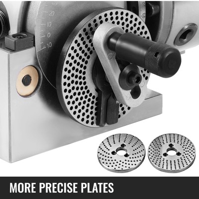 BS-0 Semi 5" Indexing Spiral Dividing Head 3-Jaw Chuck Tailstock For CNC Milling