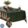 Newbridge Christmas Nutcracker Border 60 x 102 Inch Rectangle Fabric Tablecloth, Hunter Green Holiday Table Cover for Dinner Party and Banquet