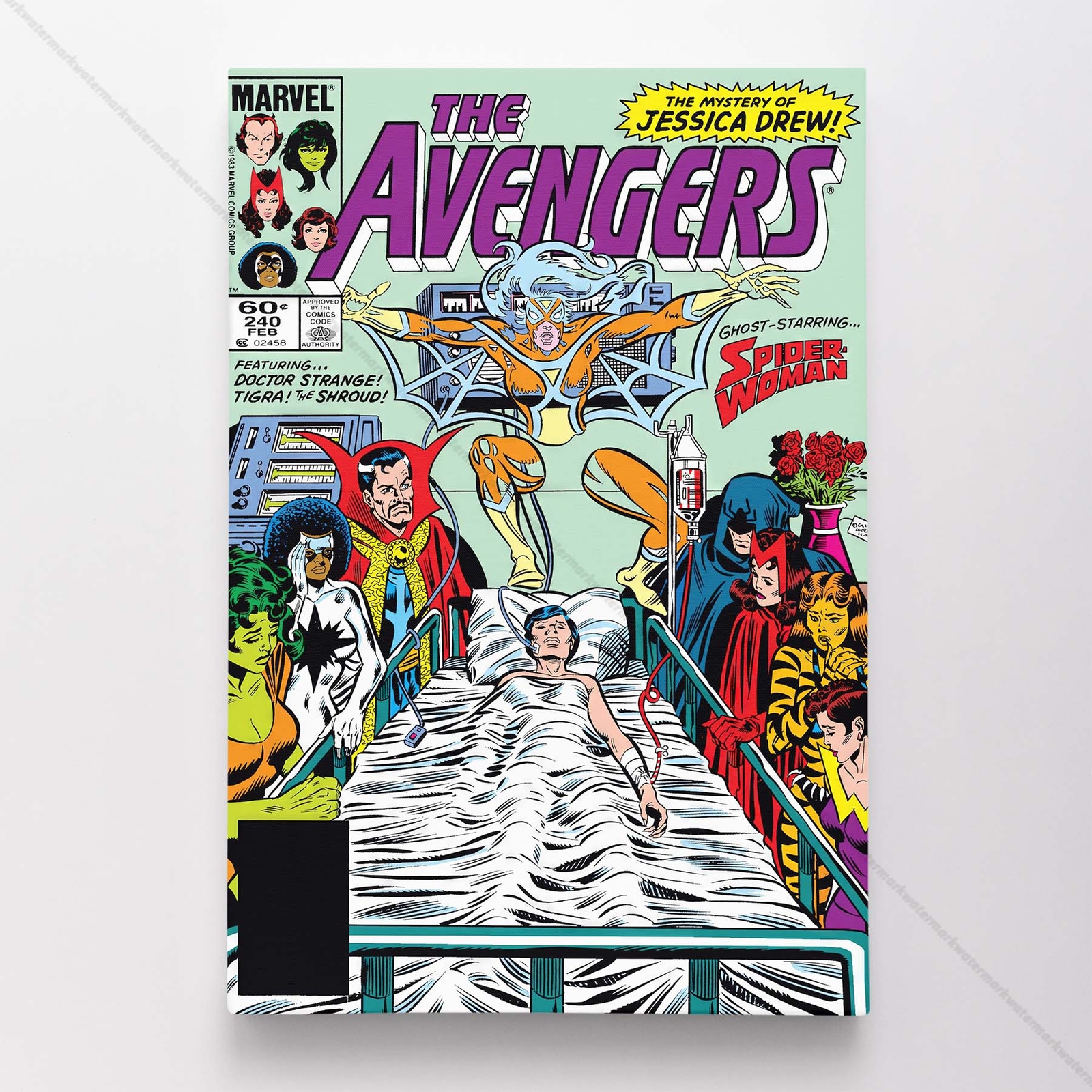 Avengers #240 Poster Canvas Mightiest Heroes Marvel Comic Book Art Print