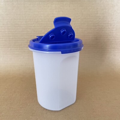 Tupperware Modular Mates Round #2 Container Cheese Spice Shaker Seal Blue New