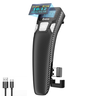 Portable Mini 2D Bluetooth Barcode Scanner, Smart Digital Display to Set, Wir...