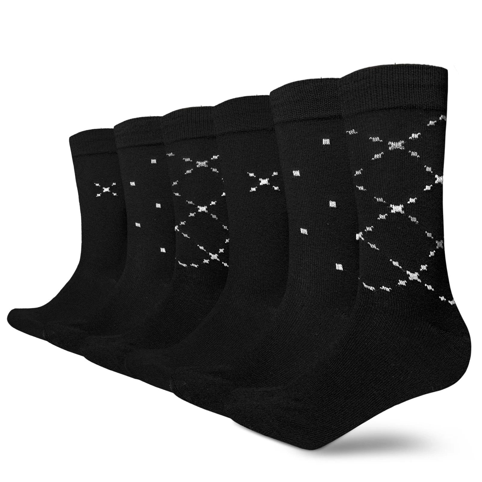 Socksation Mens Luxury Suit Socks 3 Pairs UK 6-11 Black Cotton Rich Breathable