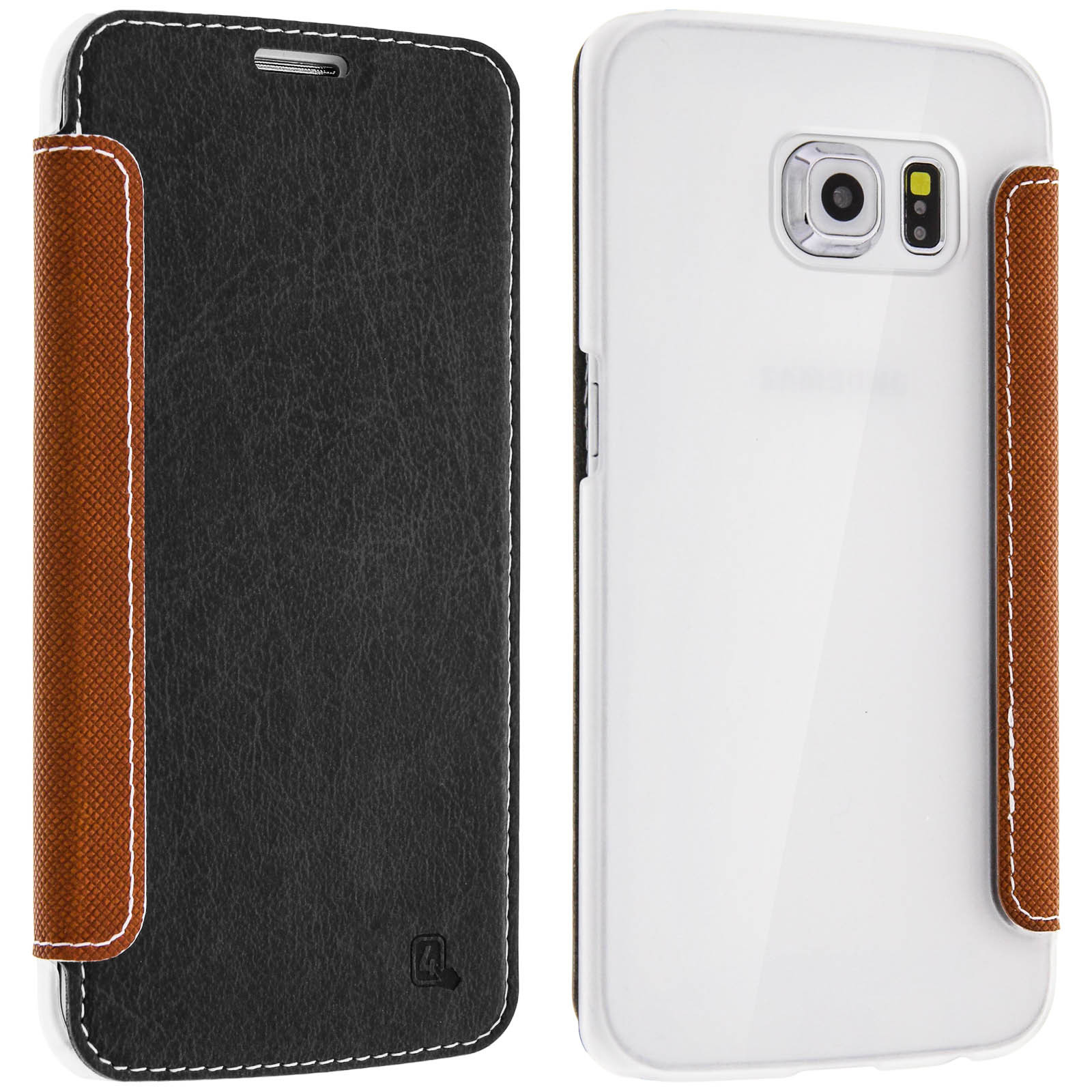 4SMARTS NOORD BOOK CUSTODIA LIBRO per SAMSUNG SM G925 GALAXY S6 EDGE NERA