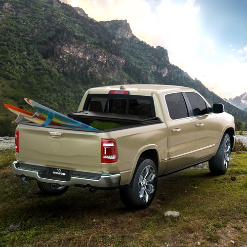 5 ft Hard 3-Fold Tonneau Cover Truck Bed For 2020-2024 Jeep Gladiator Waterproof
