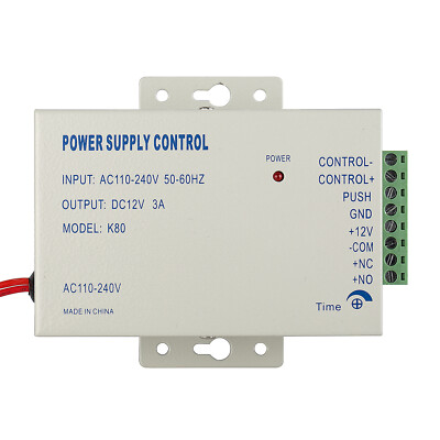 Access Control Power Supply DC 12V 3A for Door Entry Exit System Electric Lock