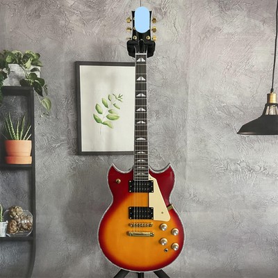 Custom Sunburst Body Electric Guitar 6 String H H Pickup HPL Fretboard