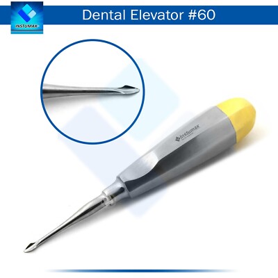 Bernard Dental Tooth Surgery Straight Spade Concave Root Tip Elevator #60 Gold