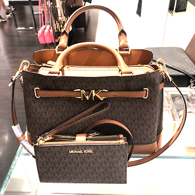 Michael kors brown shop satchel