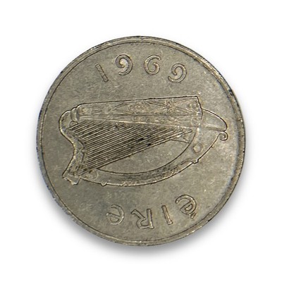 1969 Ireland Decimal Coinage 10 Pence Copper-nickel ÉIRE 1969