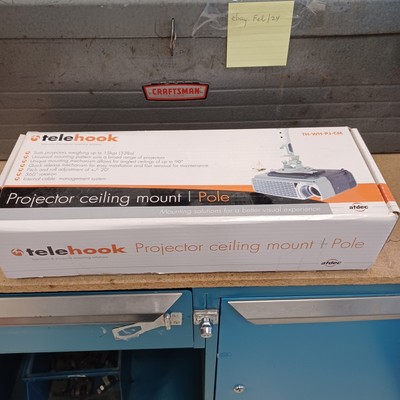 atdec Telehook TH-WH-PJ-CM Universal Projector Ceiling Adjustable Pole Mount