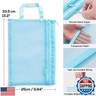 Mesh Zipper Pouch, Lightweight Nylon File Folders, A4 Document Organizer Clearly Visible Mesh Zip Bag, Suitable for School Office Travel Supplies (Double-Layer Mesh)