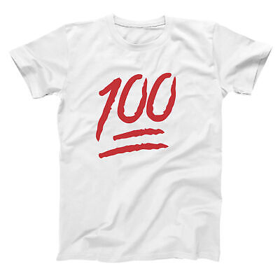 100% Emoji Funny Party Icon Humor Costume White Basic Men's T-Shirt