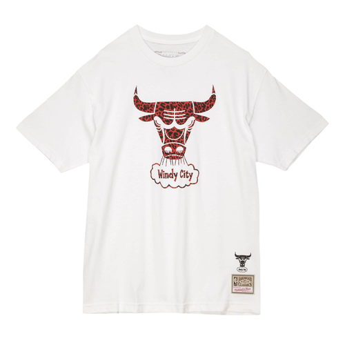 Белая футболка среднего веса Mitchell & Ness NBA Chicago Bulls Wild Life