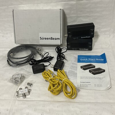ScreenBeam ECB6250 Kit MoCA 2.5 Network Adapter Ethernet Coaxial Starter Kit