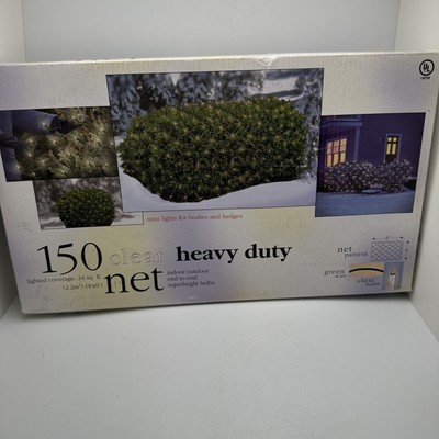 Net Lights 150 Heavy Duty Clear Christmas Holiday Indoor Outdoor 6x4' Bush G1