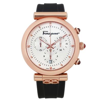 Salvatore Ferragamo Ora 40mm Silver Dial Rose Gold Tone