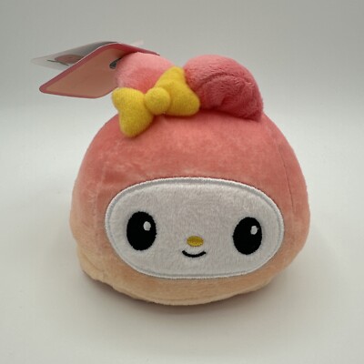 Hello Kitty & Friends Tee Turtle Reversible Plush My Melody Peach Fruit Cute Toy