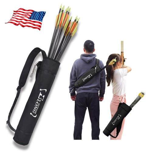Adjustable Archery Back Arrow Quiver Holder for Compound Recurve Bow Youth Adult