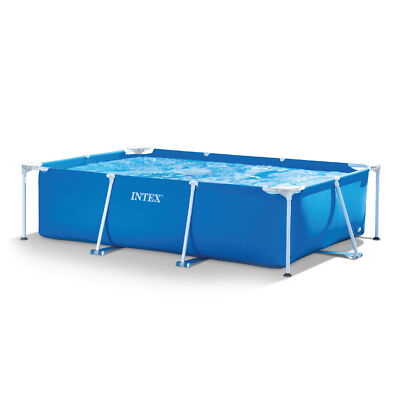 Intex 9.8' x 29.5'' Rectangular Frame Above Ground Outdoor Backyard Swimming Pool