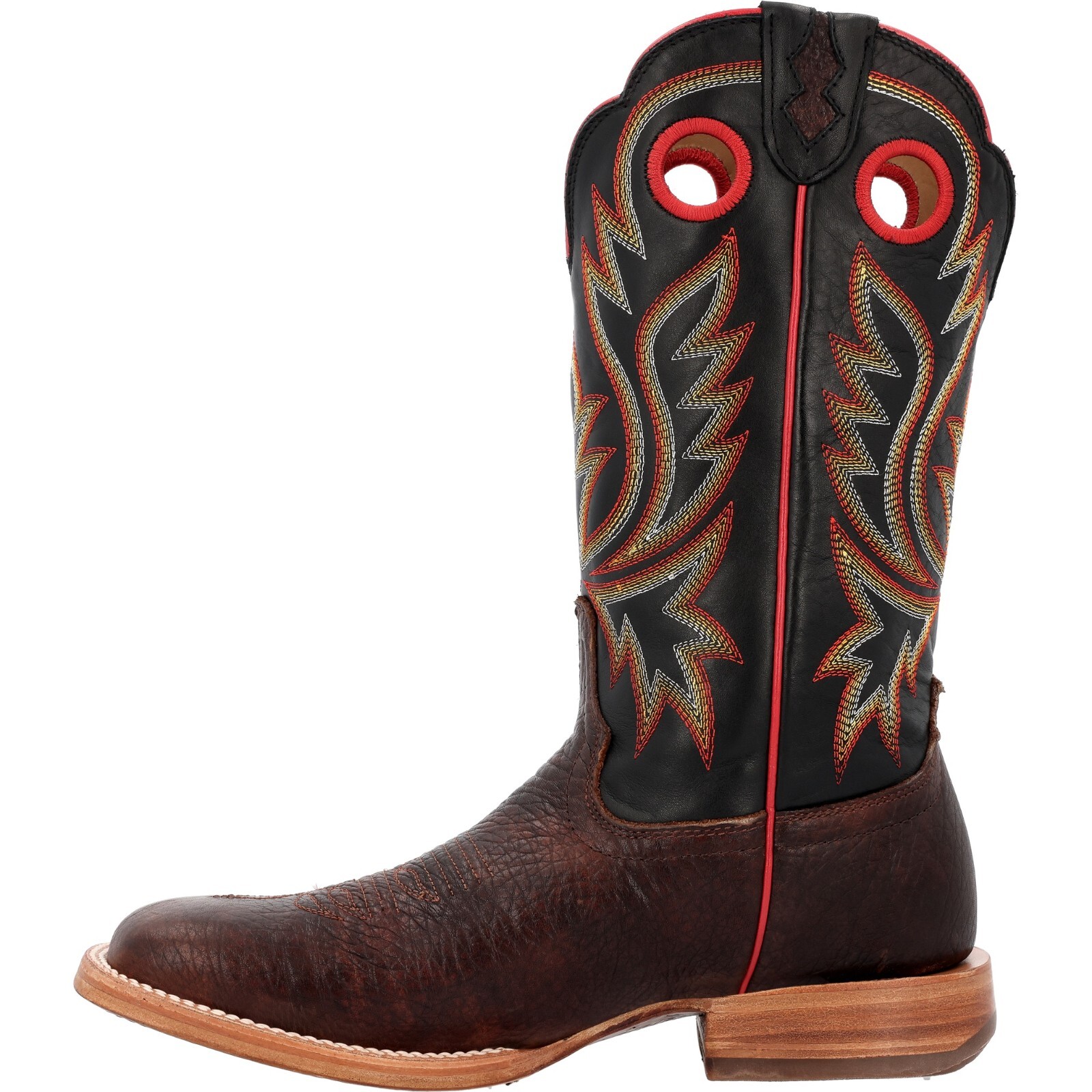 Pre-owned Durango Boots Durango® Prca Collection Shrunken Bullhide Western Boots Ddb0466 - All Sizes In Chestnut And Black Eclipse