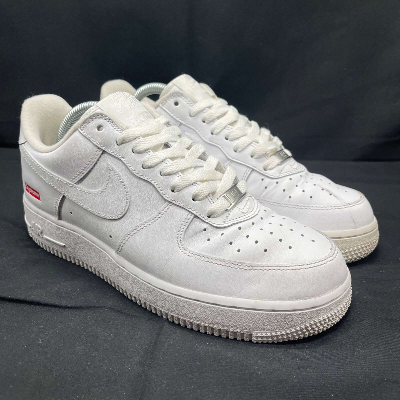 Supreme X Nike Air Force 1 Low Box Logo White 2021 Size 7.5 Supreme X Nike Air Force 1 Low Box Logo White 2021 Size 7.5