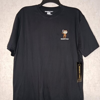 Members Only T Shirt Mens Size Medium Short Sleeve Cotton Black New MOT 977