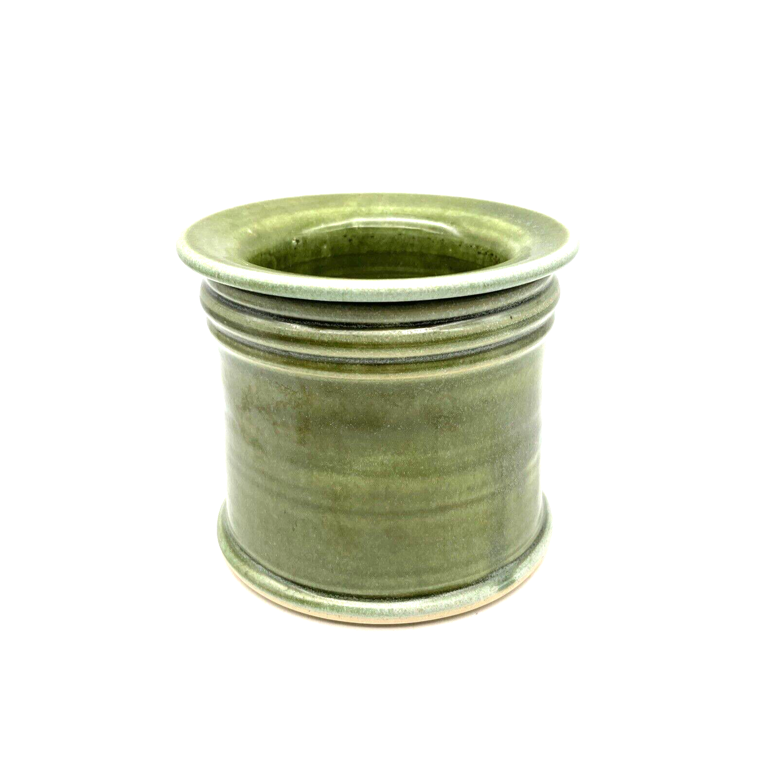 Hot Fresco Pottery 2Piece Dip Cooler Warmer Green Stoneware Pottery Handmade USA