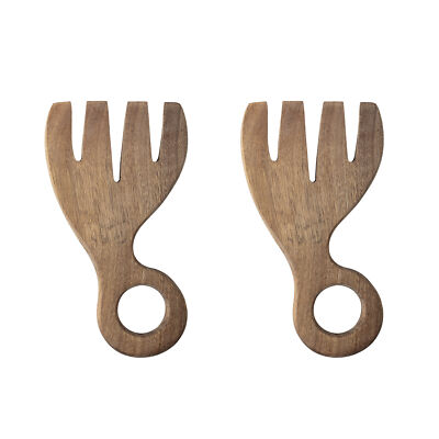 Bloomingville Salatbesteck AKAZIE Holzbesteck Akazienholz Holzgabel 2er Set