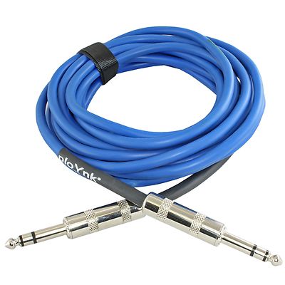 PLOYNK audio custom cord 1/4 balanced to TRS shielded guitar bass mixer cable