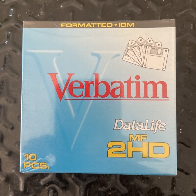 Verbatim MF 2HD 3.5'' Floppy Disks Diskettes 1.44 Mb 10 pack DataLife SEALED NEW