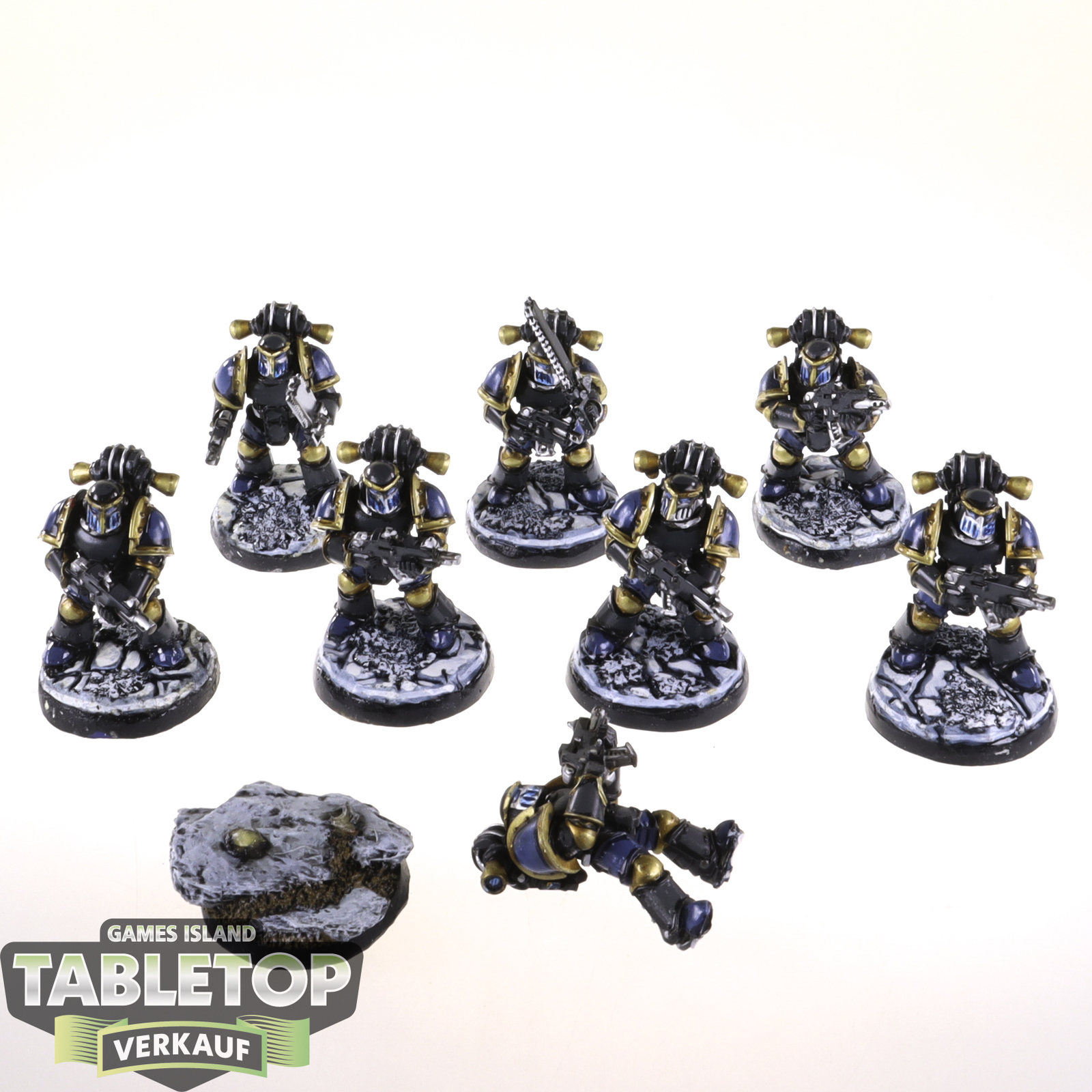 Horus Heresy - 8 Space Marines - gut bemalt