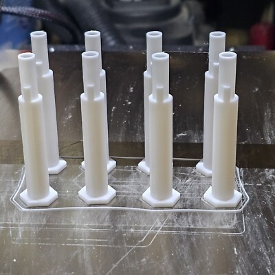 WWE JAKKS Real Scale Ring Replacement Ring Pegs LOT of 8 White