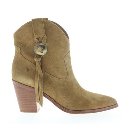 

Frye Faye Concho Short 70368 Женские коричневые кожаные ботинки без шнуровки в стиле вестерн 6.5, Коричневый, Frye Faye Concho Short