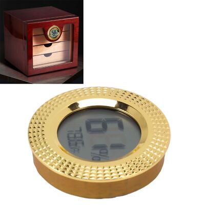 Insert  Digital Hygrometer Round Cigar Box High Accuracy Electronic Temperature