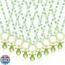 Geiserailie 36 Pcs Baby Shower Pacifiers Necklace Acrylic Pacifiers Necklace Charm Party Favors for Girls Boys Baby Shower Party Decorations Table Scatter(Green)