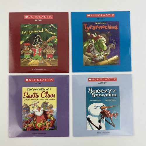 NEW Lot (4) Scholastic Audio 2010 Christmas CDs Sneezy the