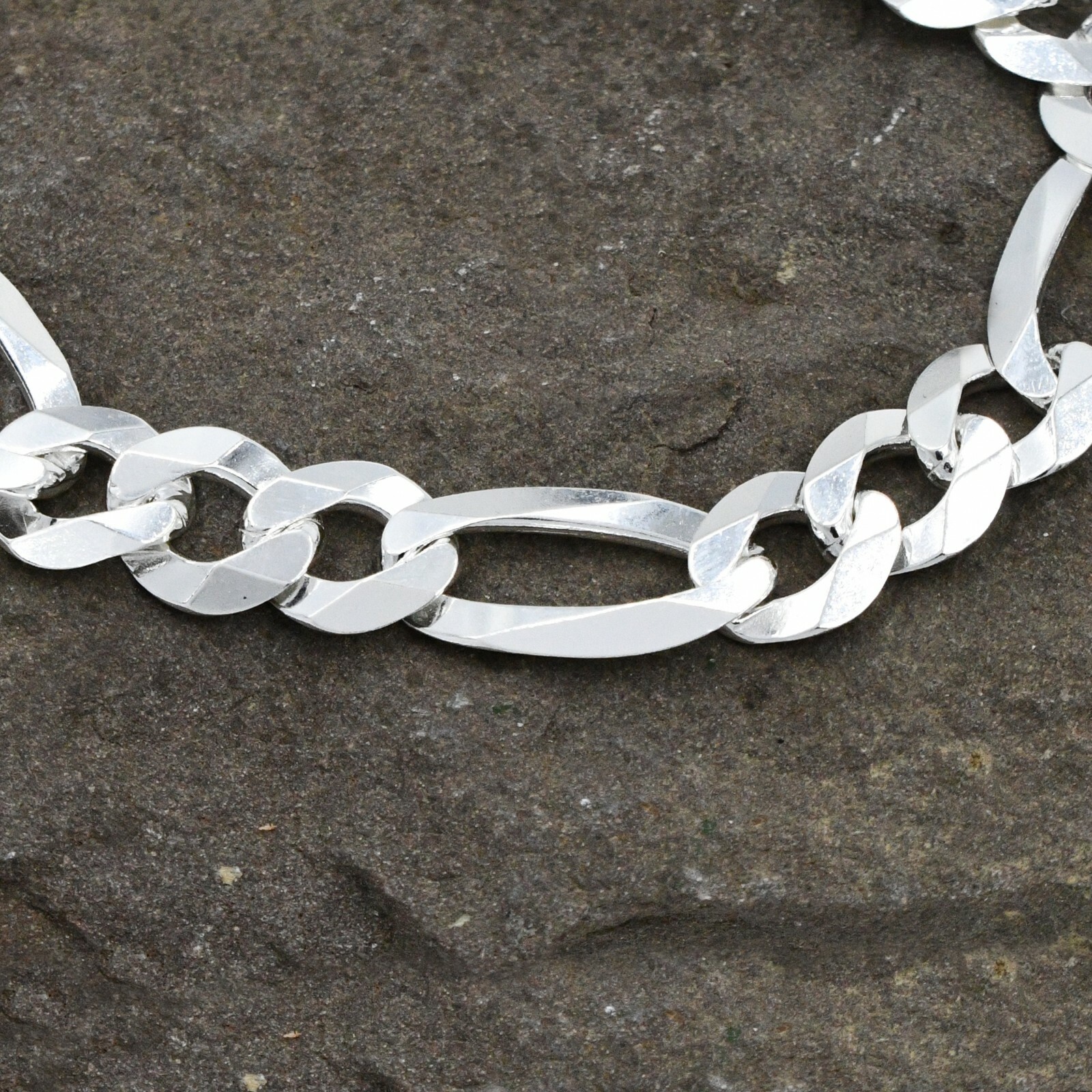 国内直営【DIESEL】Sterling Silver Diamond Cut Bracelet Solid Sterling Silver 925 Italy REAL Diamond Cut 10 mm