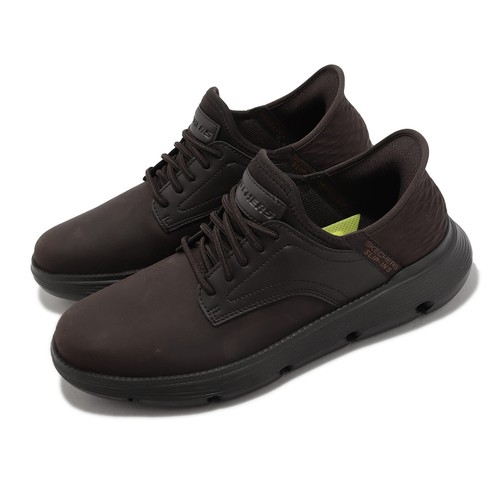 

Skechers Garza-Gervin Слипоны Шоколадные Мужские повседневные туфли Easy On 205046-CHOC, Коричневый, Garza-gervin Slip-ins