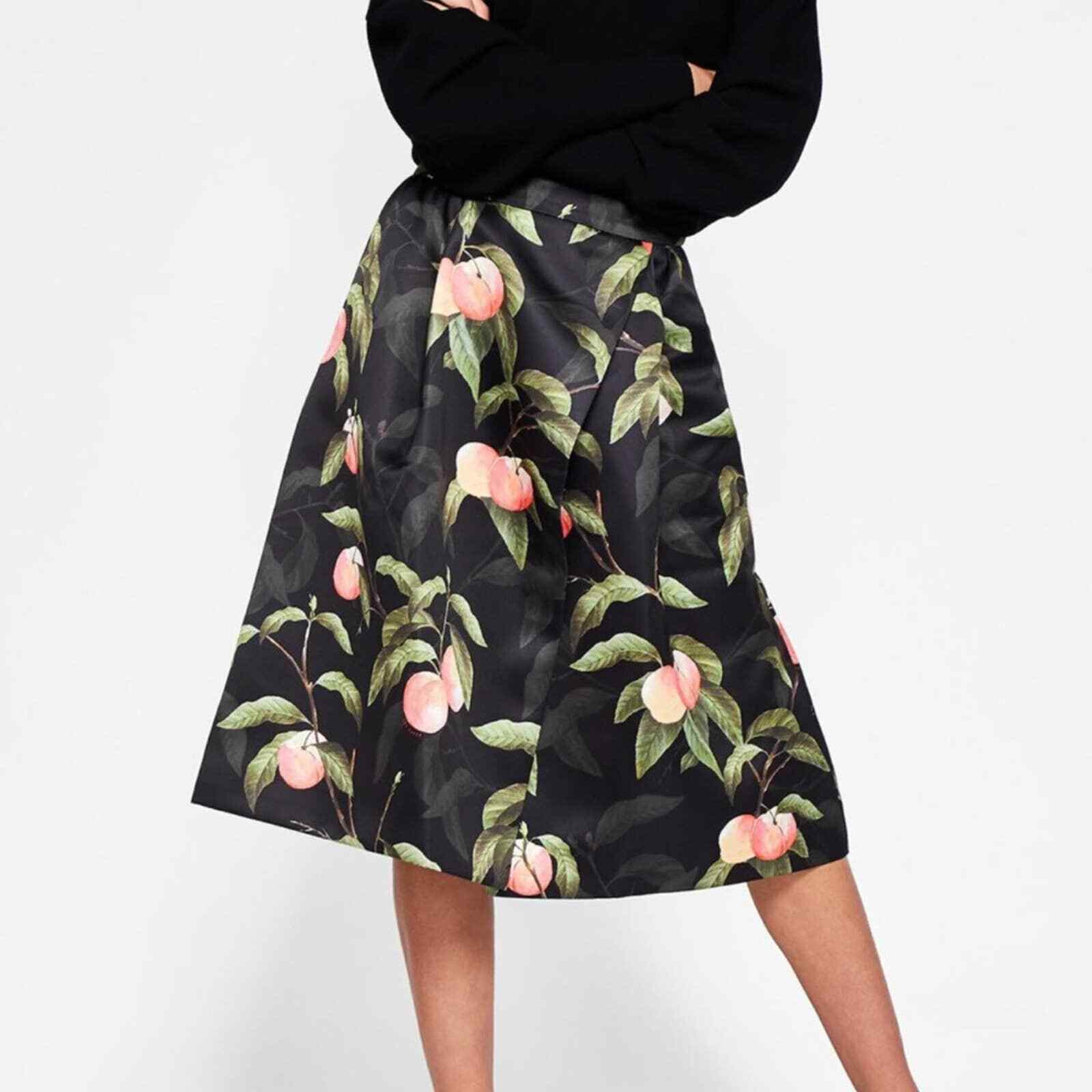 未使用　Ted Baker シフォンスカート Ted Baker Alessio Peach Blossom Midi Wrap Full Skirt Size 3