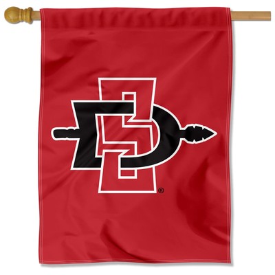 San Diego State University Logo Two Sided House Flag