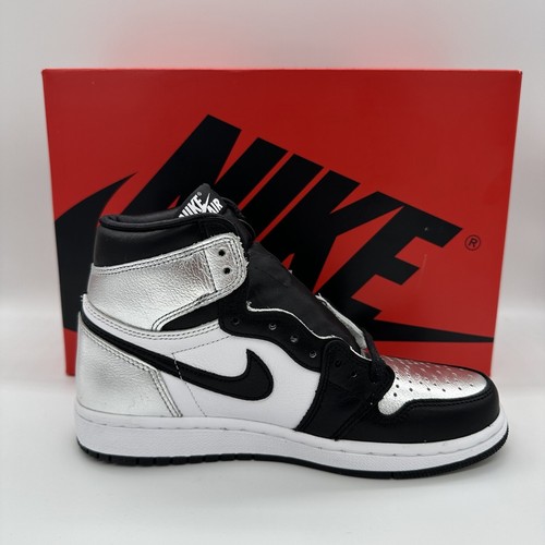 Pre-owned Jordan Nike Air  1 High Silver Toe Women's Cd0461-001 Size 12 Brand Ships Now