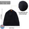 Silky Satin Lined Bonnet Sleep Cap - Adjustable Stay on All Night Hair Wrap Cover Slouchy Beanie for Curly Protection Women and Men Solid Black