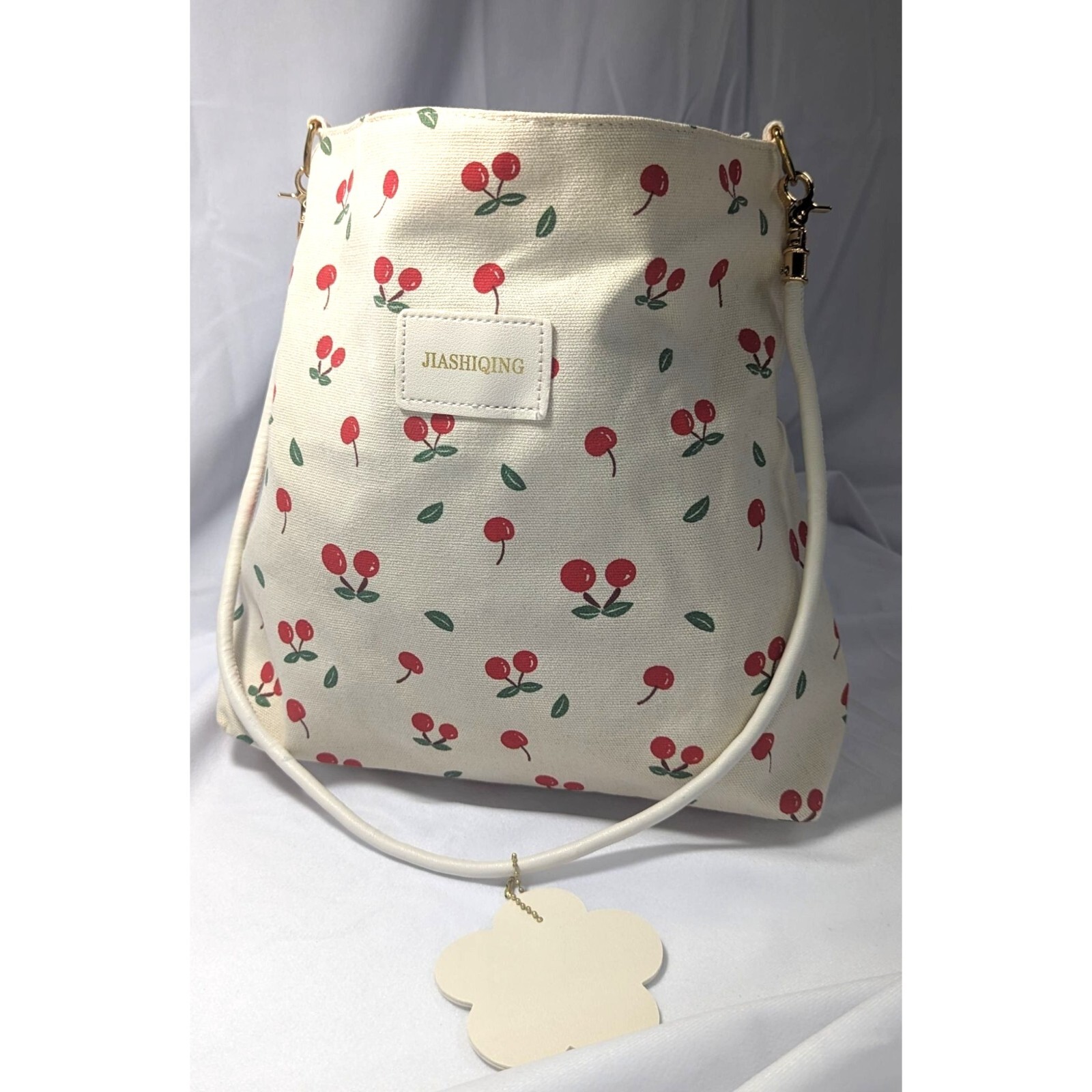 JIASHIQING Chery Pattern Canvas Tote Bag | eBay