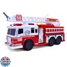 VEBO Fire Truck Motorized with Lights, Siren Sound, Working Water Pump and Rotating Rescue Ladder- Electric, Motorized, Big Fun Size 15
